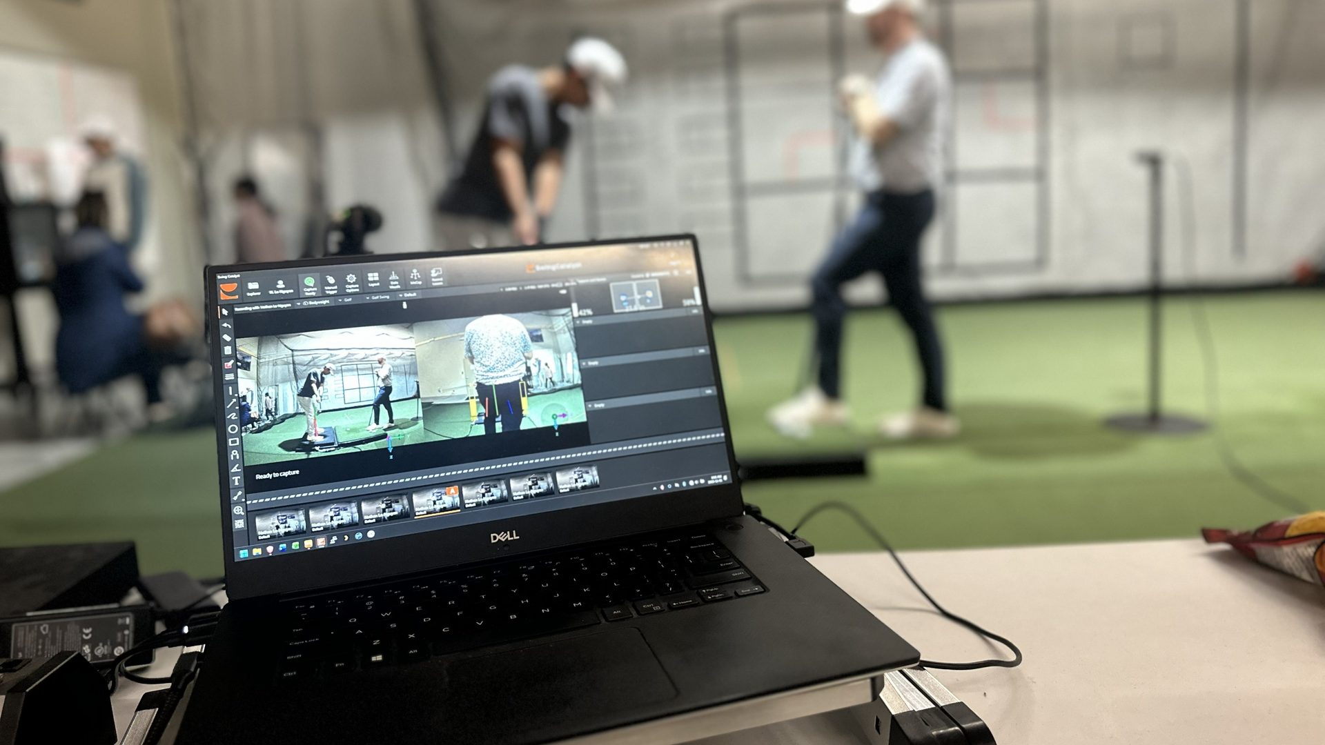 Swing Catalyst force plates with full data analysis on the big screen